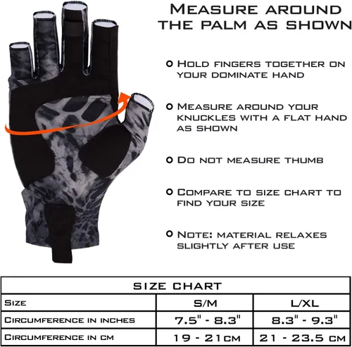 Miniatura 5 de KastKing Sol Armis - Guantes de protección solar UPF50+, guantes de pesca, protección UV, protección solar para exteriores, kayak, remar B: Blackout