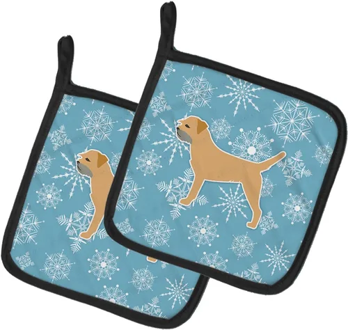 Miniatura 181 de Caroline's Treasures BB3567PTHD - Juego de soportes para ollas de cocina resistentes al calor, almohadillas calientes para cocinar, hornear, Copo