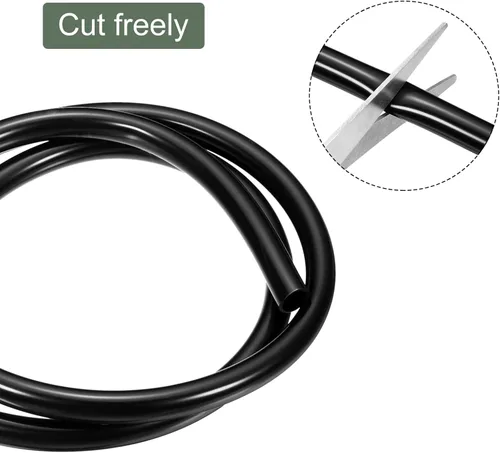 Miniatura 6 de YOKIVE Tubo de silicona, transferencia de agua, ideal para bomba (negro, 0.315 x 0.394 in IDxOD, 3.3 ft)