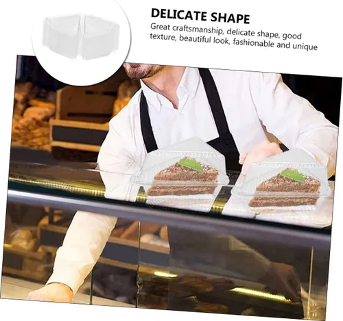 Miniatura 6 de TIDTALEO 50 recipientes para tartas con tapa transparente, cajas de almacenamiento de grado alimenticio para postres, quesos y más para fiestas