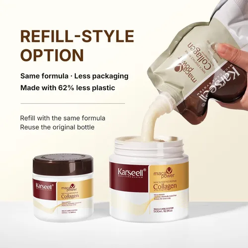 Miniatura 5 de Tratamiento capilar de colágeno acondicionador de reparación profunda Aceite de argán Tratamiento capilar de queratina para cabello seco dañado
