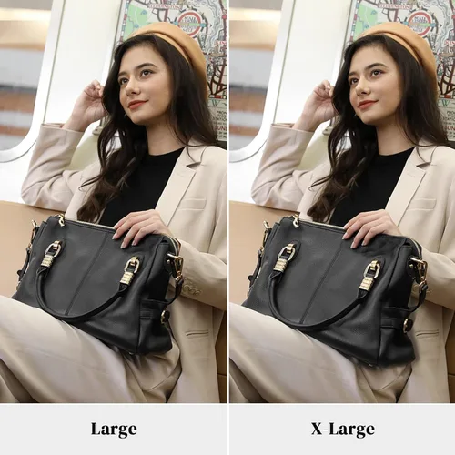 Miniatura 2 de Kattee Cartera bandolera estilo urbano de cuero para mujer