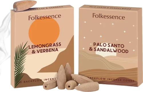 Miniatura 13 de Folkulture Conos de incienso de reflujo (20 conos) Paquete de 20 lloviznas de caramelo de vainilla y crumble de limón de arándanos Conos