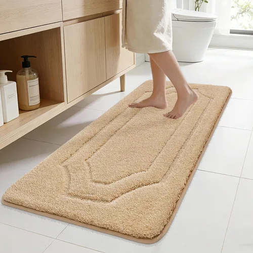 Miniatura 9 de BEQHAUSE Alfombra de Baño-Antideslizante-Tapete de Baño-Suave y Absorbente-Tapete de Ducha-Tapetes de Baño de Poliéster para Baño Lavables a Máquina