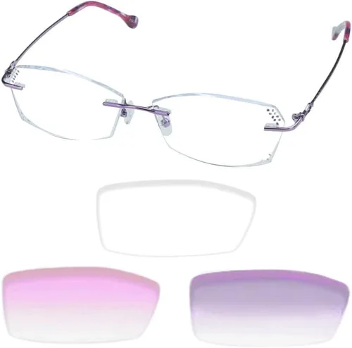 Miniatura 9 de VisionGlobal Lentes de lectura con bloqueo de luz azul sin montura con lente personalizada que reducen la fatiga ocular con diamantes elegantes