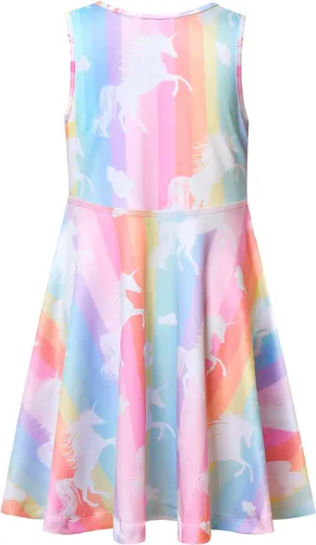 Miniatura 2 de Jxstar Vestidos de flores a juego para niñas y muñecas, sin mangas, verano, 18 pulgadas, ropa para muñecas