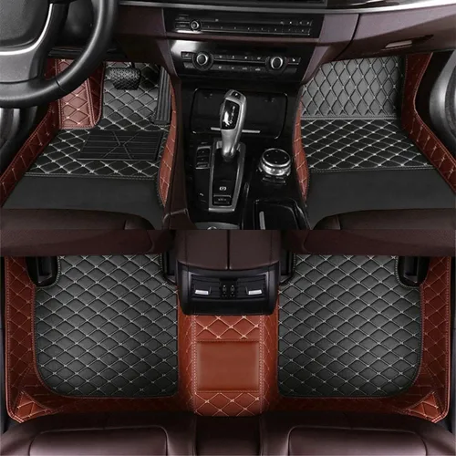 Miniatura 28 de Alfombrillas de cuero personalizadas para la parte delantera y trasera y de la tercera fila para automóvil, se adapta a la mayoría de SUV, sedán
