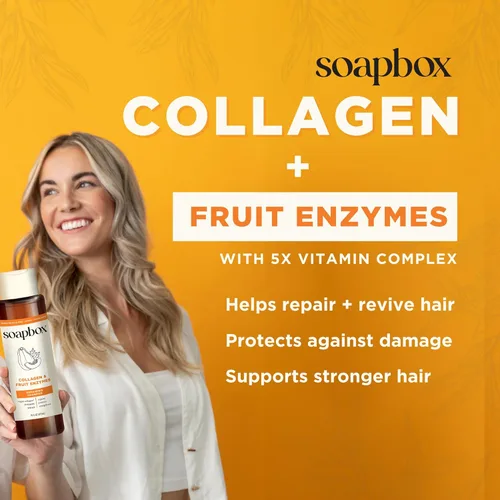 Miniatura 4 de Champú y acondicionador de colágeno Soapbox, para cabello seco, fino o delgado, fortalecedor con colágeno y péptidos para un cabello de aspecto más
