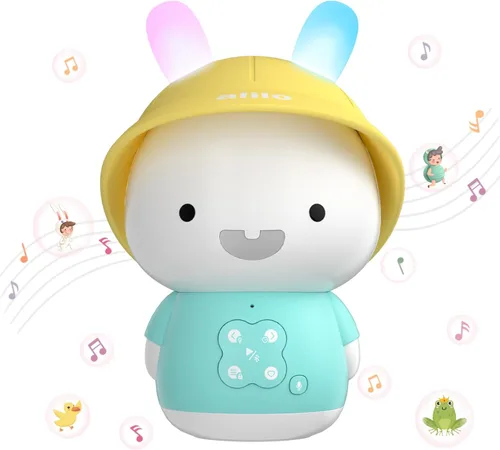 alilo Bunny Kids - Reproductor de música para niños, juguetes de narración para niños pequeños de 1-3-5, regalos para bebés y niñas precargados 30