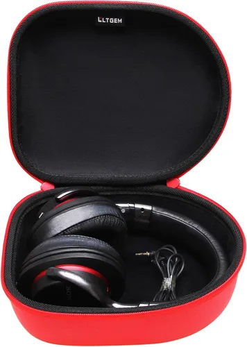 Funda para auriculares compatible con JBL, Beats, Sony, Soundcore Anker, Raycon, TOZO, SteelSeries, Logitech, Jabra, Bose, Audio-Technica, Rojo +