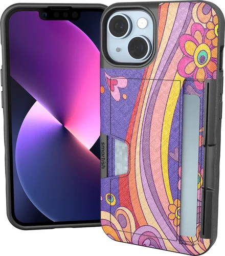 Miniatura 57 de Smartish Funda tipo cartera para iPhone 13 Pro – Wallet Slayer Vol. 2 [delgada + protectora] tarjetero con función atril - Black Tie Affair