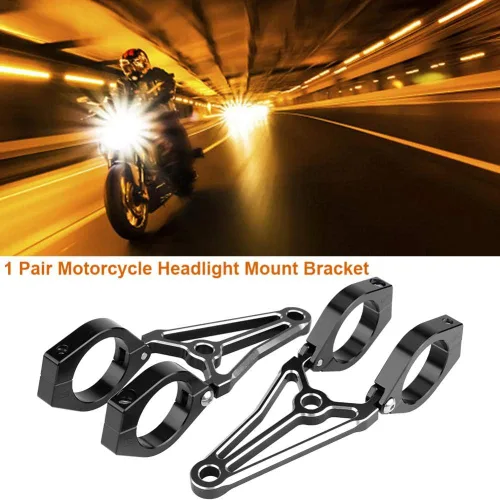 Miniatura 8 de KIMISS 1 par de aluminio motocicleta motocicleta faro soporte tenedor cabeza lámpara titular para Cafe Racer (1.614 in)
