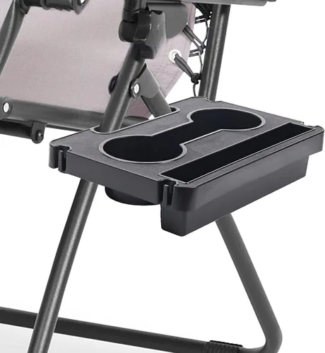 Miniatura 2 de Bandeja para silla de gravedad cero, portavasos para silla de salón de gravedad cero, diseño para colgar, soporte para tazas reclinables, bandeja