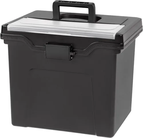 Miniatura 14 de IRIS - Caja de archivos hermética portátil tamaño carta, paquete de 4, transparente