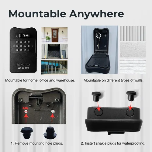 Miniatura 3 de MojoBox, Caja de seguridad digital, caja de bloqueo con llave Bluetooth, la aplicación iOS/Android genera de forma remota códigos de acceso sin