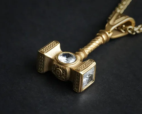 Miniatura 142 de Viking Thors Hammer Necklace Pendant - Vegvisir Aegishjalmur Helm of Awe Raven Huginn Muninn Pendant Necklace Amulet Talisman - Thor Necklace