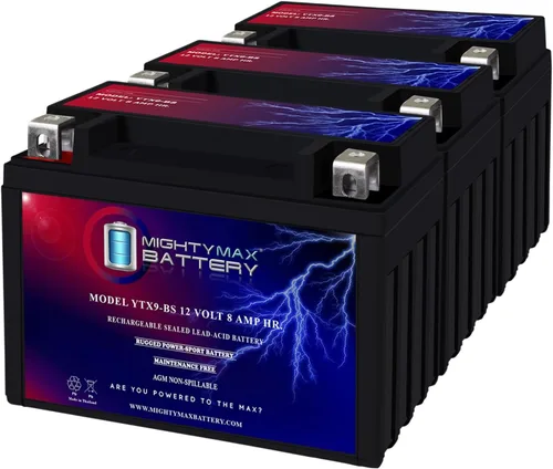 Miniatura 12 de Batería Mighty Max YTX9-BS - 12 V 8 Ah, 135 CCA, Batería SLA AGM para motocicleta recargable libre de mantenimiento