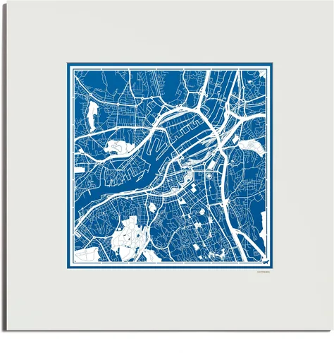 Miniatura 96 de O3 Design Studio Mapa de corte de papel Madrid negro mate de 20 x 20 pulgadas