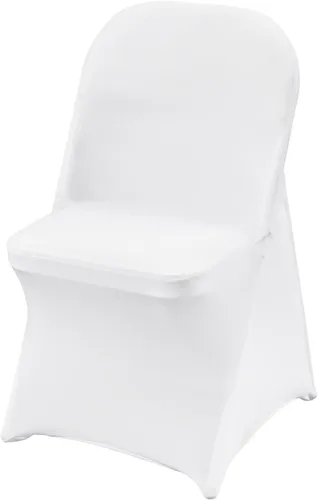 Miniatura 19 de VEVOR 12 Piezas Fundas de Silla de Frente Plano Poliéster Spandex Funda de Silla Elástica Fundas Deslizantes, Bodas, Vacaciones, Banquetes, Fiestas