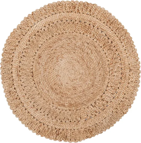 Miniatura 2 de SAFAVIEH NF356A - Alfombra redonda de fibra natural de 3 pies, hecha a mano, estilo bohemio, con encanto de yute