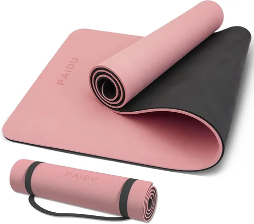 Miniatura 10 de PAIDU Yoga Mat Non Slip Anti-tear,extra thick-2/5 inch（10MM）High Resiliency Professional POE Yoga Mats for Women Men Kids,72"x24"inch,Workout, Yoga