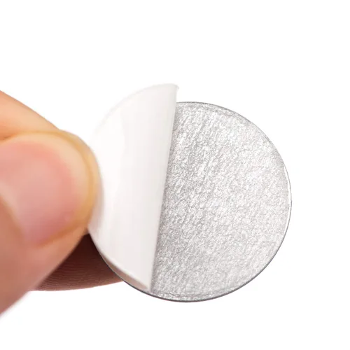 Miniatura 3 de Allwon 100 calcomanías de metal para paleta magnética vacía sombra de ojos paleta de maquillaje + espátula de depósito