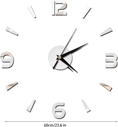 Miniatura 8 de Pilipane Reloj de pared sin marco, relojes de pared para decoración de sala de estar, kit de reloj de pared grande para decoración del hogar, sala