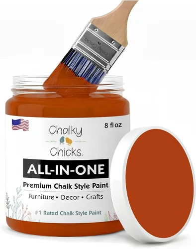 Miniatura 119 de Chalky Chicks - Pintura mate a la tiza, no requiere lijado, 4 onzas líquidas, color gris oscuro (Gun Metal Gray), para muebles, pintura sin Gris