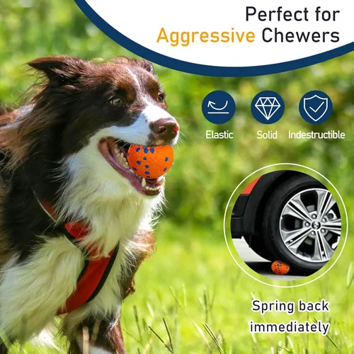 Miniatura 3 de 6 Piezas Pelotas de Perro Pelotas de Tenis para Masticadores Agresivos Juguetes Indestructibles para la Dentición de Perros para Grandes Medianos