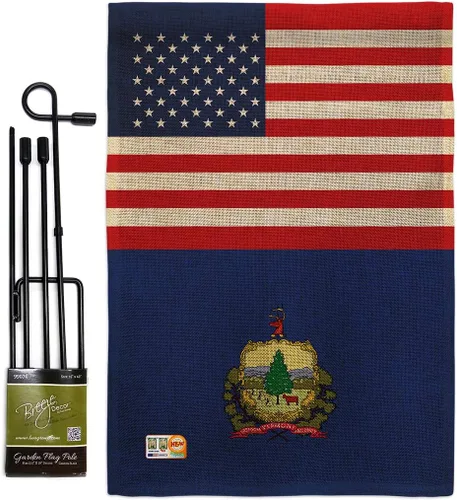 Miniatura 12 de US Vermont Garden Flag Americana States USA American Territories Republic Small Decorative Gift Yard House Banner Double-Sided Made In 13 X 18.5