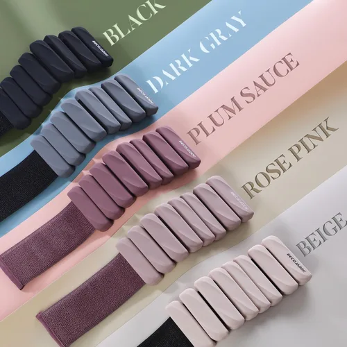 Miniatura 8 de BECOJADDE Juego de 2 pesas para tobillo (1 libra/2 libras cada una) para mujeres y hombres, pulsera ajustable para muñeca para gimnasio en casa