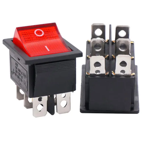 Miniatura 24 de Twidec Interruptor basculante de 3 pines 3 posiciones ON/OFF/ON AC 6A/125V 10A/250V SPDT Coche Barco Negro Interruptor basculante palanca KCD1-5-103