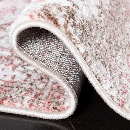 Miniatura 6 de SAFAVIEH Meadow Collection - Alfombra decorativa de 2 x 5 pies, beige y rosa, diseño abstracto moderno, no desprende pelusa y de fácil cuidado