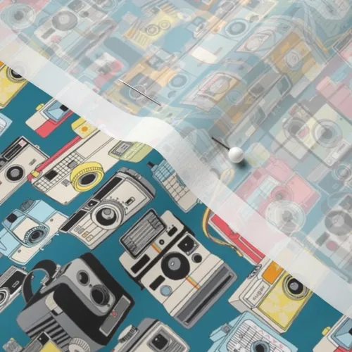 Miniatura 5 de Spoonflower Tela - Micro Midnight Vintage Cámara Ilustraciones Fotografía Foto Retro Impreso en Tela de Gasa Barrio Gordo - Costura Ropa de Moda