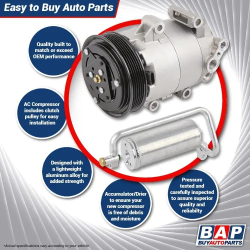Miniatura 2 de Para Dodge Charger & Challenger V6 AC Compresor w/A/C Drier - BuyAutoParts 60-89328R2 Nuevo