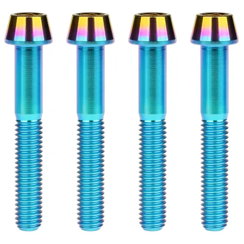 Miniatura 104 de Titanio Ti M6 x 10 16 18 20 25 30 35 40 45 50 55 60 2.559 in Allen - Tornillos hexagonales de 2.559 in, tornillos cónicos, paquete de 4