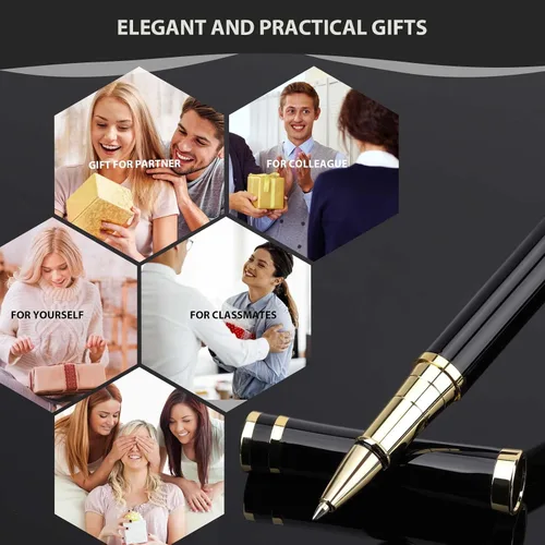 Miniatura 6 de cheericome Bolígrafo de lujo, profesional y ejecutivo, perfecto para escritura suave y sedosa, con caja de regalo, bonito bolígrafo para hombres