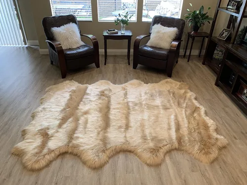Miniatura 69 de LAMBZY Alfombra de pelo de oveja sintética, hipoalergénica, súper suave, sedosa para sala de estar, habitación de los niños, sofá