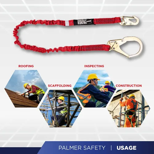 Miniatura 7 de Palmer Safety Kit de arnés de seguridad para protección contra caídas I Arnés de construcción + varios cordones + extensor de anillo en D