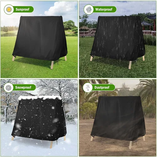 Miniatura 5 de Kasla Outdoor Swing Cover, Waterproof and Heavy-Duty Cover for Patio A Frame Swing Set & Porch Glider Hammock & Porch Swing Stand