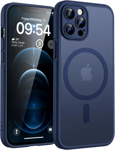 Miniatura 103 de TOCOL Funda magnética 3 en 1 para iPhone 14 Pro, mejorada [protección completa de cámara] con 2 protectores de pantalla, funda de grado militar Azul