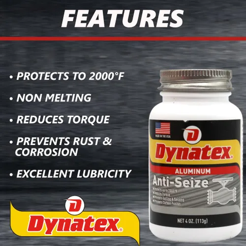 Miniatura 4 de Dynatex Lata de aluminio antiagarrotamiento de 4 onzas, uso general, evita la corrosión por agallas, resistente al calor y a la presión, aluminio