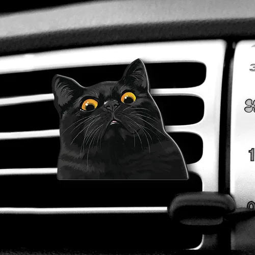 Miniatura 14 de WIRESTER Clip de ventilación con aroma fresco para automóvil, accesorios decorativos, decoración interior para autos Lindo perro perdiguero dorado