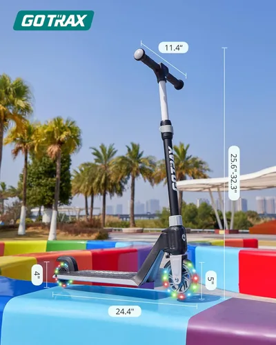 Miniatura 7 de Gotrax K03 - Patinete para niños con ruedas de 5" con luz LED y manillares ajustables, diseño ligero y plataforma antideslizante, carga máxima