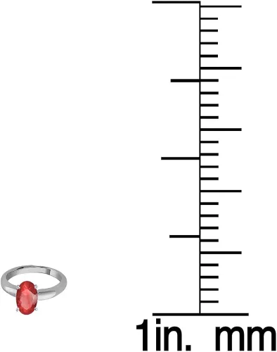 Miniatura 3 de Dazzlingrock Collection Anillo de compromiso de oro de 18 quilates 0.354 x 0.276in, corte ovalado, rubí