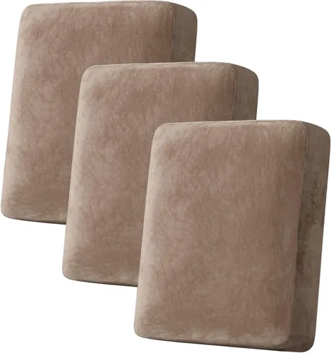 Miniatura 162 de H.VERSAILTEX - Funda de terciopelo elástica y afelpada para protección de cojines de sofá biplaza, silla o sofá, 2 piezas, tamaño grande, color gris