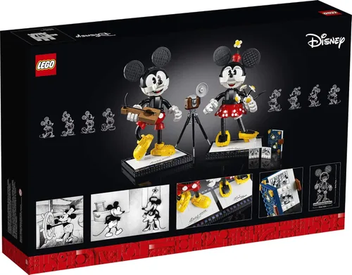 Miniatura 5 de LEGO Disney Mickey Mouse y Minnie Mouse (43179), kit de construcción coleccionable de Mickey Mouse de estilo clásico, nuevo 2021 (1,739 piezas)