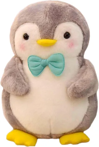 Pingüino de peluche de animales del océano, juguetes de muñecas, decoraciones de regalos para niños y niñas, 10 pulgadas (azul)