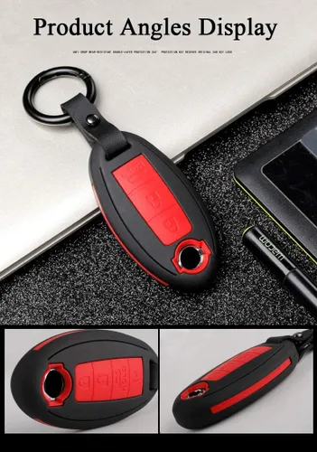 Miniatura 3 de SANRILY 1 funda para llavero de 2 botones para Honda Vezel Civic City Jazz Accord Crosstour HR-V 2015-2018 con control remoto sin llave, funda Negro
