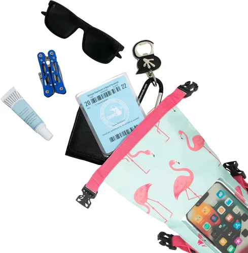 Miniatura 5 de geckobrands Bolsa impermeable para teléfono con bolsa seca de 2 L y correa ajustable, protege tu teléfono y objetos de valor mientras estás
